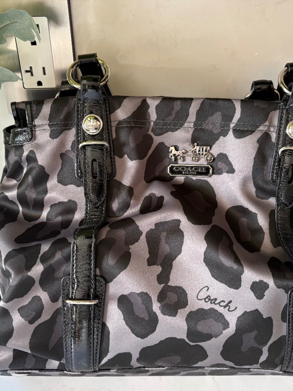 🐆 Vintage Y2K Coach Mia Ocelot Leopard Shoulder Bag 🕷️🖤